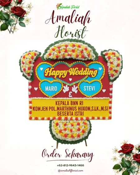 Papan Bunga Pernikahan Luwus